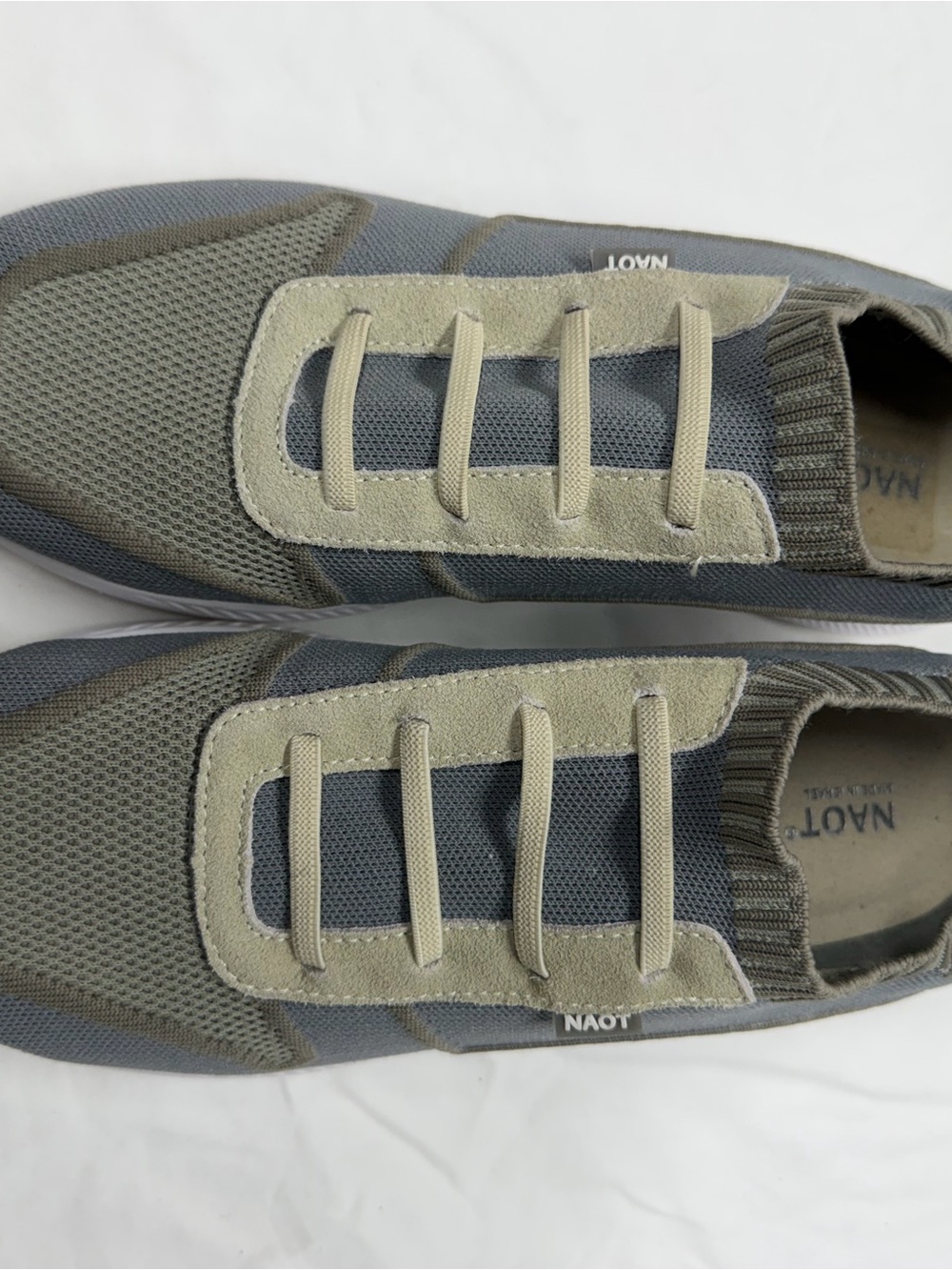Naot Womens Slip-On Sneakers in Tan and Gray